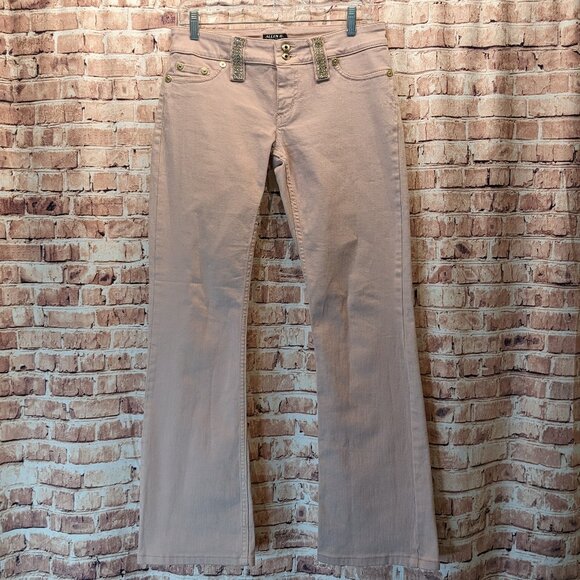 Allen B. By Allen Schwartz Jeans with Rhinestone Beltloops and Pockets Size 29 - Picture 1 of 16